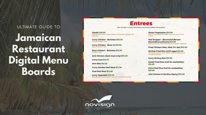 novisign's tweet image. #Jamaican #Restaurant #DigitalMenuBoards: novisign.com/blog/solutions…
