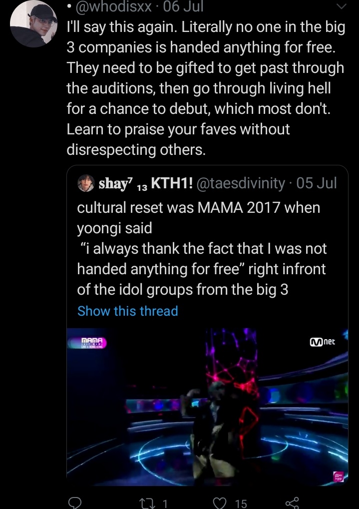 Ok interesting ...But that makes me curious what these same people think of txt& #39;s privileged?!