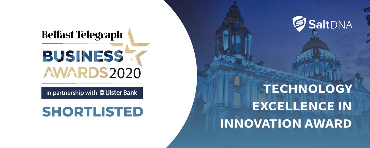saltcontrol's tweet image. SaltDNA are thrilled to be a finalist in the Belfast Telegraph Awards 2020 in the 'Technology Excellence in Innovation award!'

buff.ly/3kWa38a

#BelfastTelegraph #Belfast #LocalTech #TechNews #SecureComms