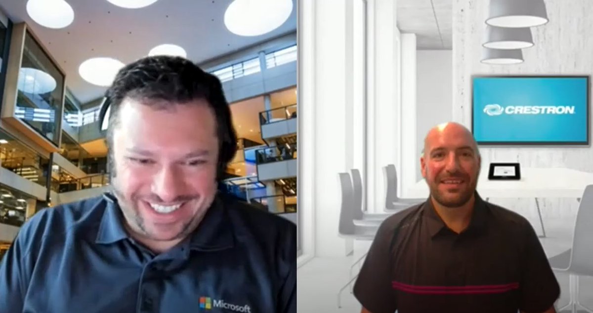 Crestron's tweet photo. Ilya Bukshteyn from Microsoft shares his excitement about the new Crestron Flex MM30 and the next generation of Flex devices that enable people to be more productive in every meeting space.
Watch the interview here: https://t.co/fHEYst52iL
@MicrosoftTeams @Microsoft #FlexMM https://t.co/FhPH4jy8WR
