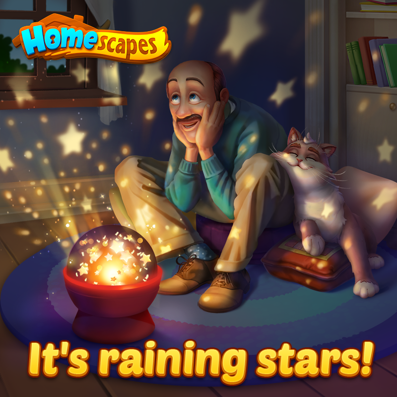 homescapes's tweet photo. New contest for you! 🎉 Collect 10 stars without spending and send us a screenshot! 10 luckies will get 10 more stars! 🌟 https://t.co/gsrjFbZro7