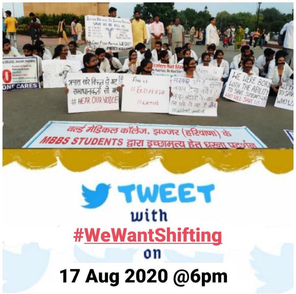 gurjarwomaniya's tweet photo. डॉ हर्षवर्धन जी,World medical college Jhajjar के MBBS students के साथ हो रहे अ। College को बचाने के चक्कर में आप ने 8 मास से उनकी shifting order की file रोक 
# wewantshifting @GurjarEkAawaj
@dr_chandila #SaveOurFuture 
@RChandiila @PoojaRaka_PR @BhatiDipika06 @Brahamsingh001 https://t.co/UkhJ2vgjIR