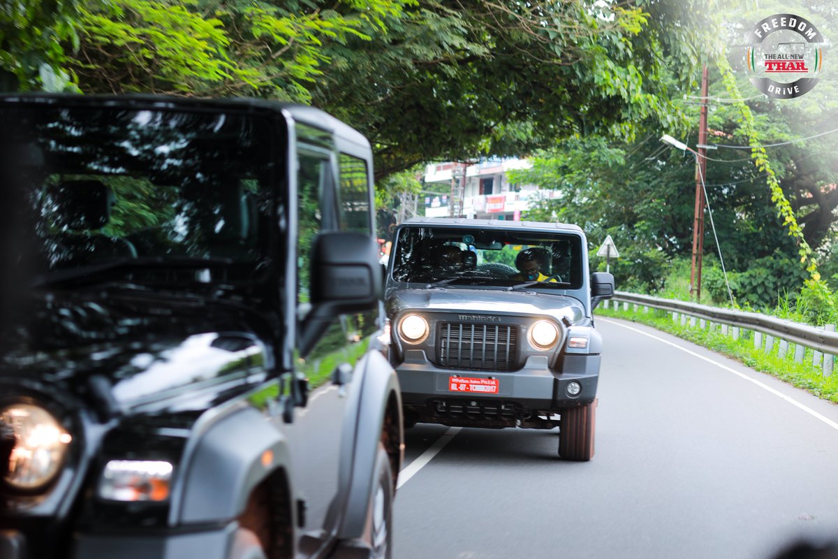 Mahindra_Thar's tweet photo. Some more shots of #TheAllNewThar from the #FreedomDrive in Kochi. 

#MahindraThar #ExploreTheImpossible https://t.co/WdiKbBVRlm