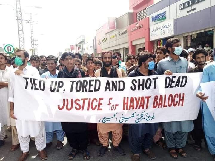 SahilaBaloch's tweet photo. Today's protest in Turbat against the  brutal killing of young Baloch Student Hayat Jan.
#JusticeForHayatBaloch 
@HamidMirPAK https://t.co/tBMr9aVCR7