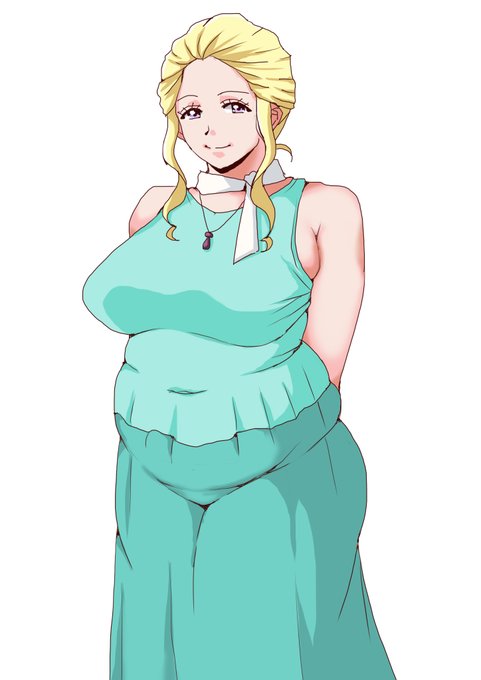 着衣ぽっちゃりイラストです 