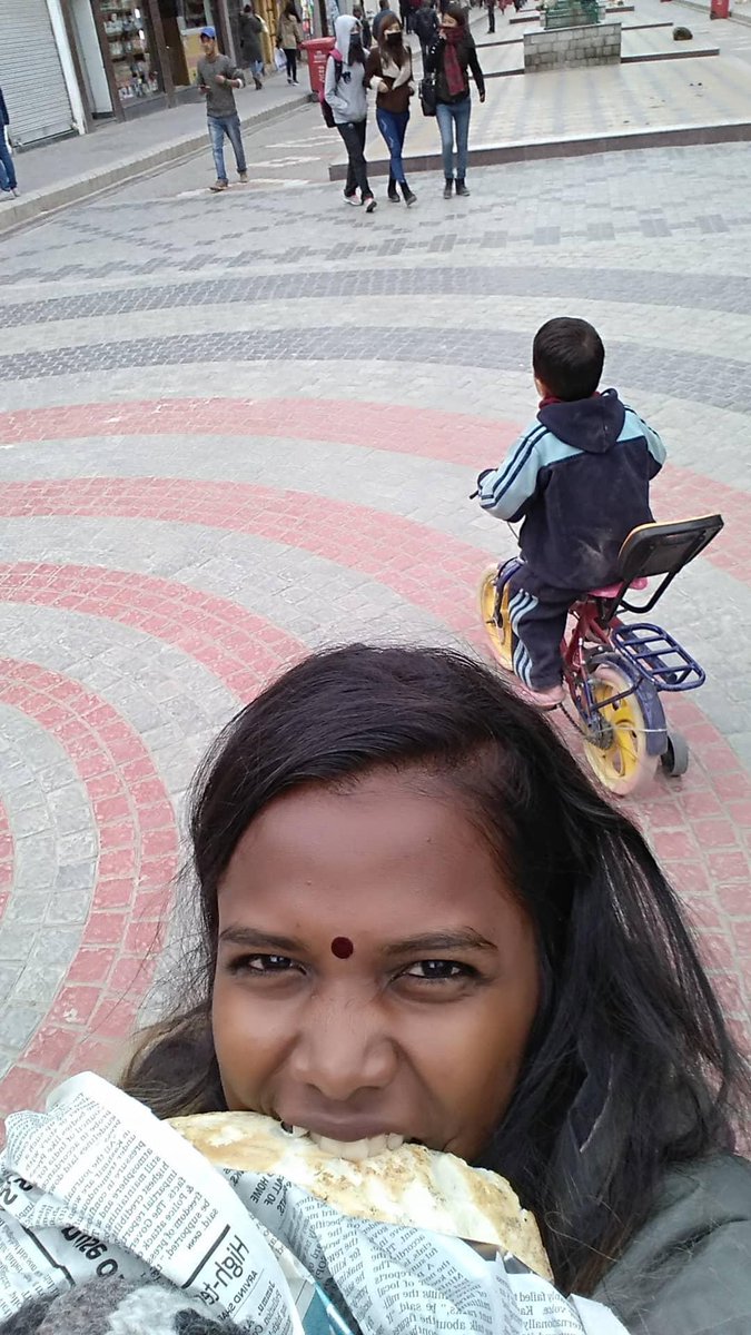 The big round bread in the bottom row in first photo is Krippè. Usually served with Kehwa.I of course ate the bread as it is. I walked around stuffing my face with different breads the whole trip. That is the homestay cat trying to steal some Tsot.