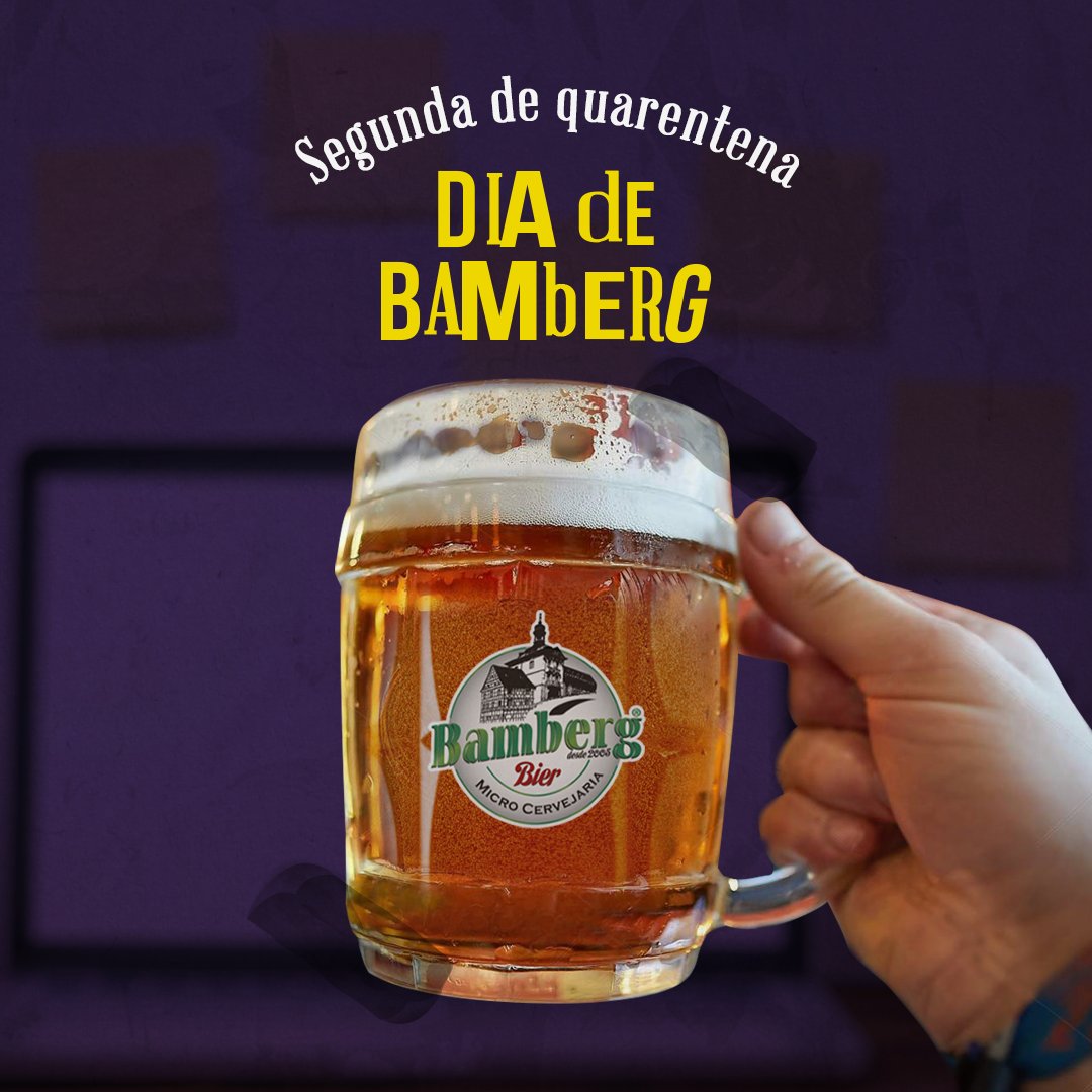 Mais uma semana de isolamento social, e essa segundona pede o que? #Bamberg, claro! Já que a gente não pode sair ainda, curte uma #breja em casa mesmo! Todo dia é dia de Bamberg!

#AbreUmaBamberg #CervejaArtesanal #BrejaArtesanal #Cerveja #CervejariaBamberg #TodoDiaÉDiaDeBamberg