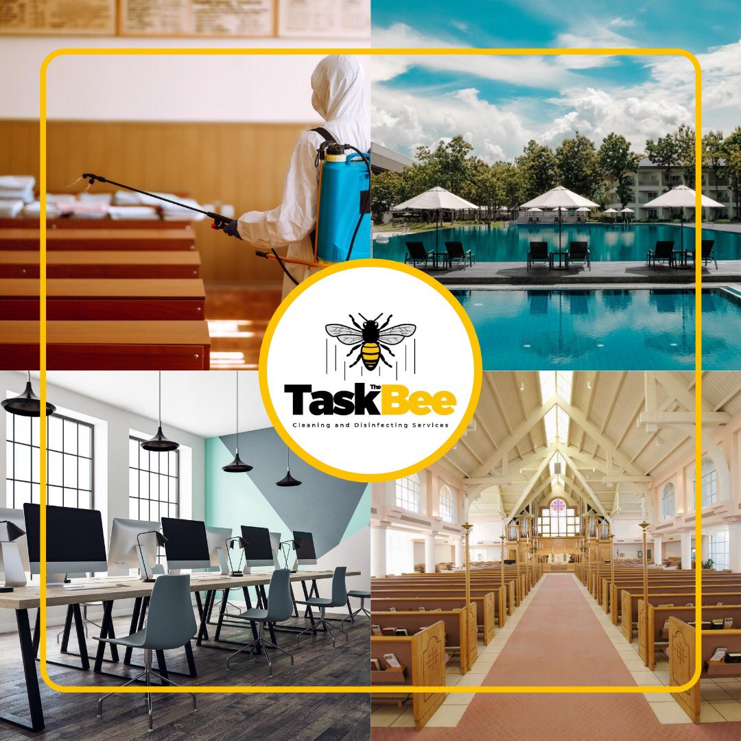 task_bee's tweet photo. Are Your Premises Ready for Level 2?
Everything is slowly going back to normal and different sectors of the economy are slowly opening back up.

Get a Free Quote
073 795 7907
063 229 8025 taskthebeepe@gmail.com

#Disinfecting #SanitizationServices #ProfessionalCleaning #Level2 https://t.co/1ef6nW0Nj6
