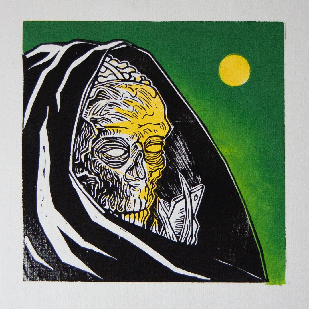 BenetYann's tweet photo. Over Connected

#linogravure #linocut #print  #art #illustration #darkart #blockprint #linoblock #skull #connected #confinement #confined #break https://t.co/MPRjEwvwzB