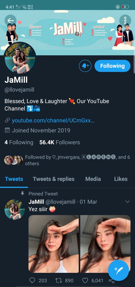 @llovejamill DONNEEE!!!
I've been watching ur vlogs including Aubrey and Cholo's vlogs. Napapasaya lang po talaga ako ng mga vlogs niyo and it inspires me as well to strive for my dreams