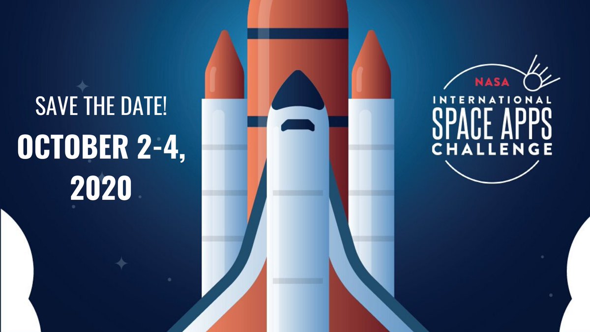 On October 2-4 the NASA SpaceApps Challenge will be an all virtual event. Save the Date!!!
#NASA #SpaceApps2020