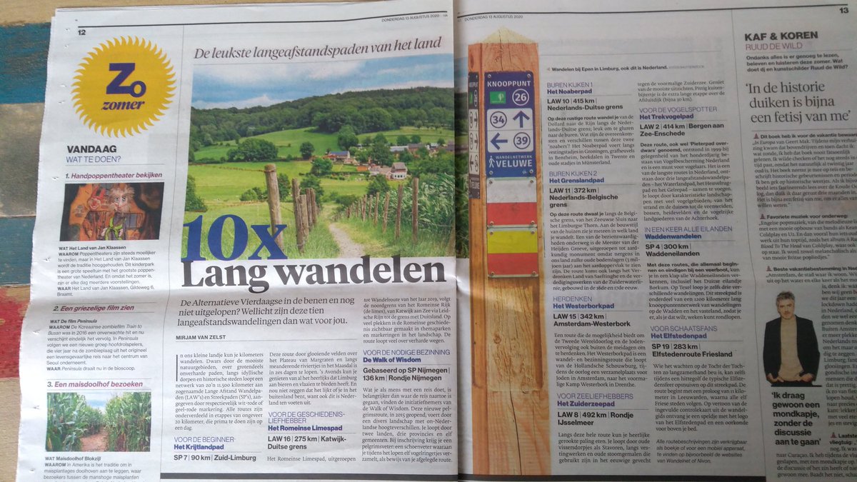 nkievandijk's tweet photo. 10 tips voor Lange-Afstand-Wandelpaden en Streekpaden in het AD (@adacredactie). En als je aan 10 niet genoeg hebt, dan staat https://t.co/fgiP2RfkUv vol met nog meer routes voor 'n wandeling in Nederland! #hiermoetjezijn https://t.co/ntYQpYgGhE