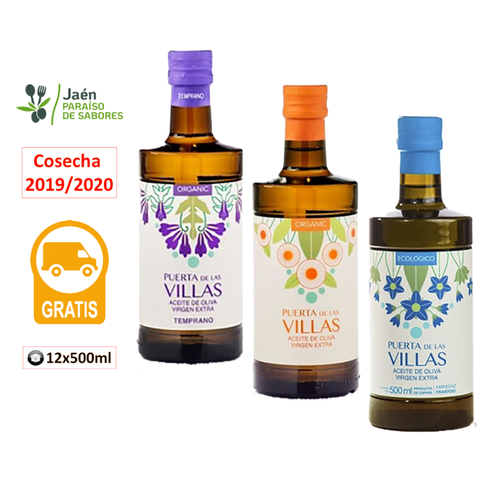 Pack Ecológico Puerta de las Villas jaenparaisodesabores.es/packs/296-pack… #AOVE #Picual #Ecológico #Frantoio #Temprano