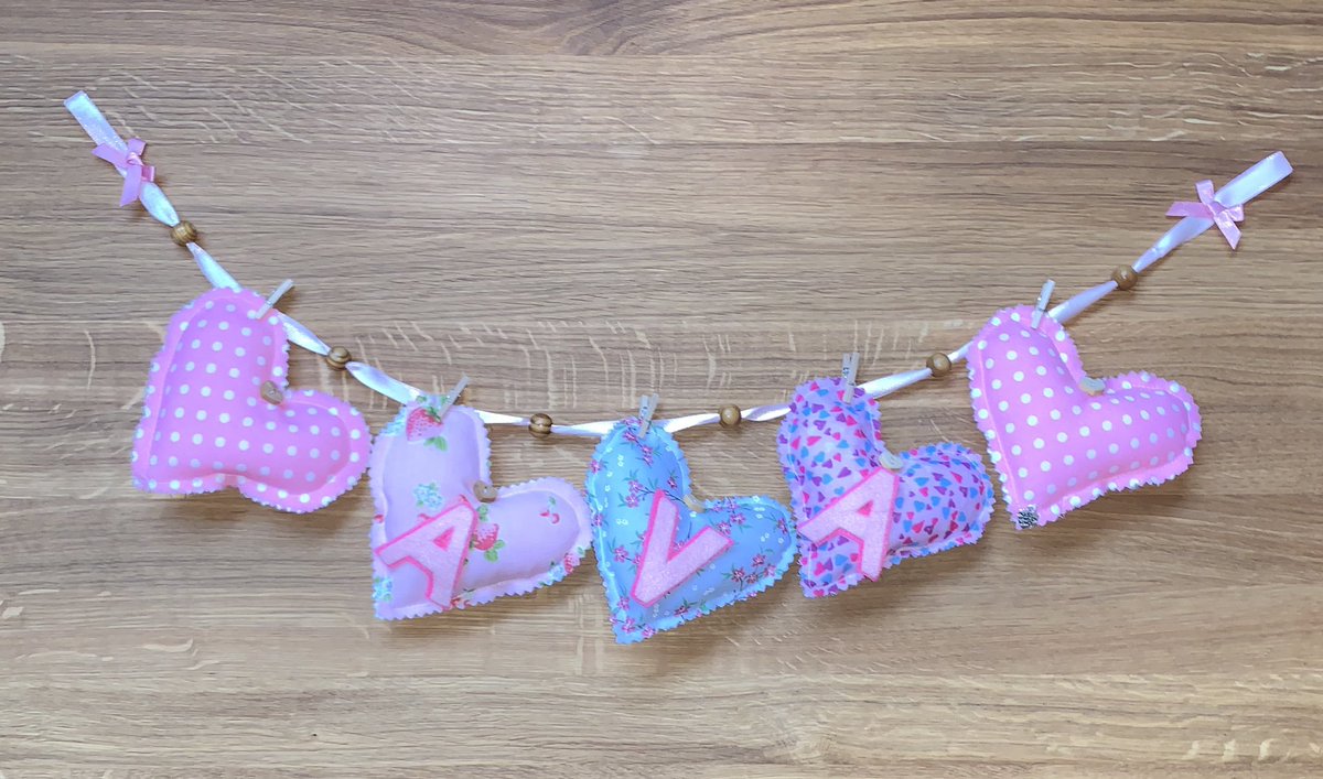 GorgeousSew's tweet photo. Selling beautifully made bespoke garlands/bunting, an ideal gift for a new baby or christening day. Take a look at our Etsy shop https://t.co/OikyXlzKv8… https://t.co/jK4k15RMDy