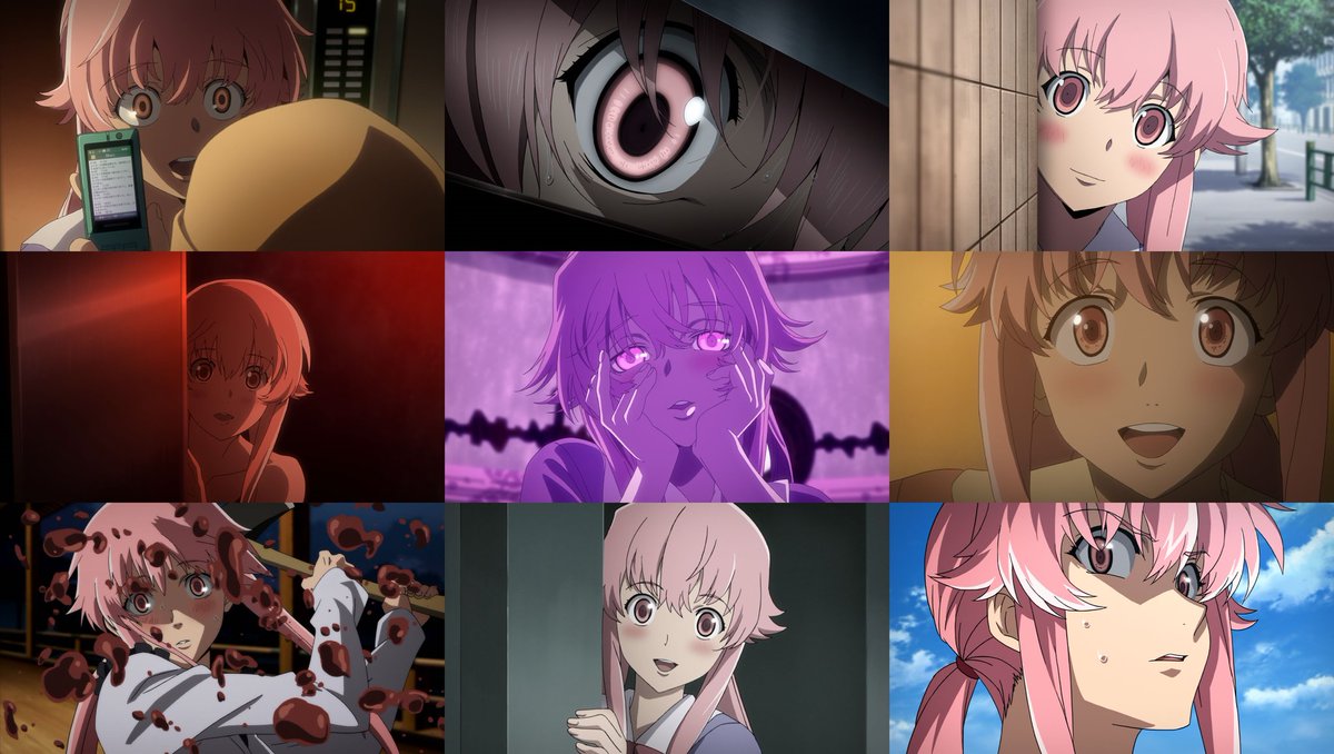ソノン A Twitter アニメ 未来日記 好きなアニメ デスゲームやグロい映像の作品は苦手なのですが そんな私でも面白いと思える 個性的なキャラクター達と 熱い展開やギャグもある作品 伏線回収からの結末 追加エピソードもグッド ネタバレ回避の為 画像は我妻