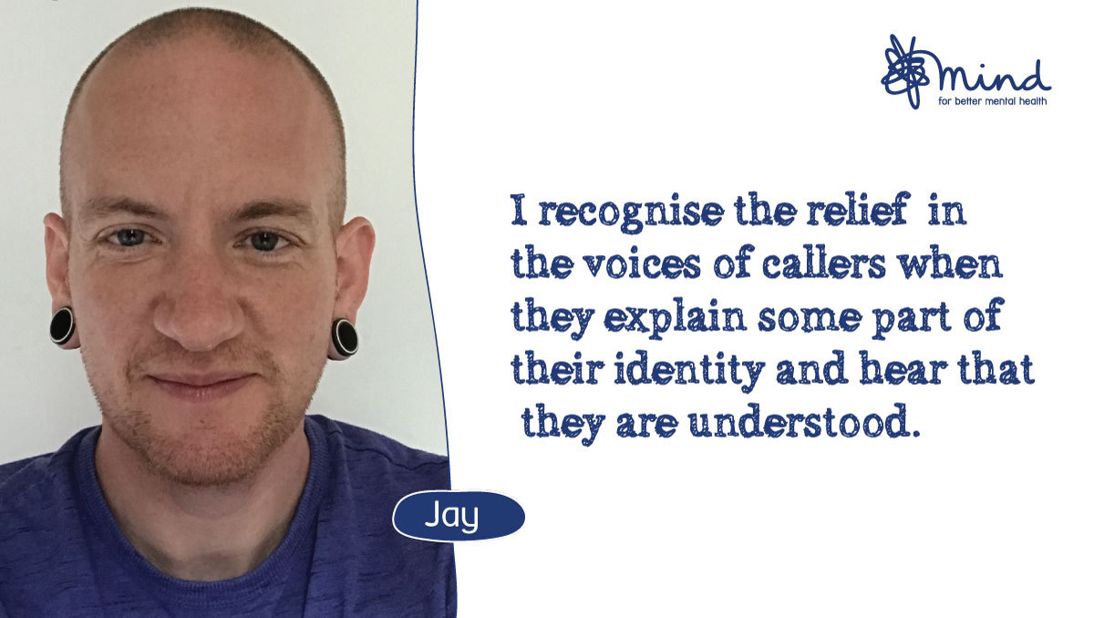 'There is a swelling in my heart when a caller says “Thanks, it’s been really useful to talk to someone who gets it”.' 

Jay blogs about working on Bristol Mind's MindLine Trans+ helpline – and how it would have transformed his life 20 years ago &gt; bit.ly/3g00aCF