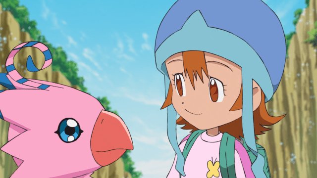 Ryoko Shiraishi, maintenant ça fait 10 ans qu'elle prête sa voix dans les univers de Digimon ayant commencé avec Akari.Elle a aussi fait la voix de Taiga, Le protagoniste du jeu Digimon World Re:Digitize