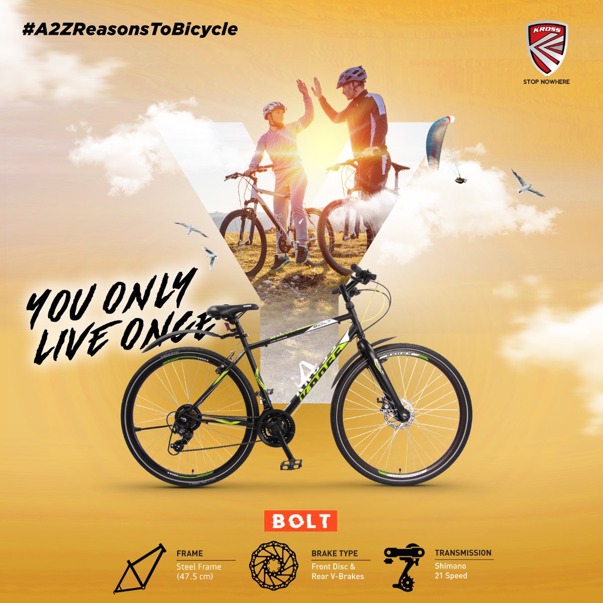 Kross_Bikes's tweet photo. Experience unbounded thrill and adventure on the roads, exploring terrains and new places on your bike. Because, you only live once.
#KrossBikes #StopNowhere #A2ZReasonsToBicycle #Cyles #Bikes #Cycling #BikeRiding #CyclingLife #BikeLife #MTB #RoadBike #CityBike #RoadCycling https://t.co/f93ePgyhY4