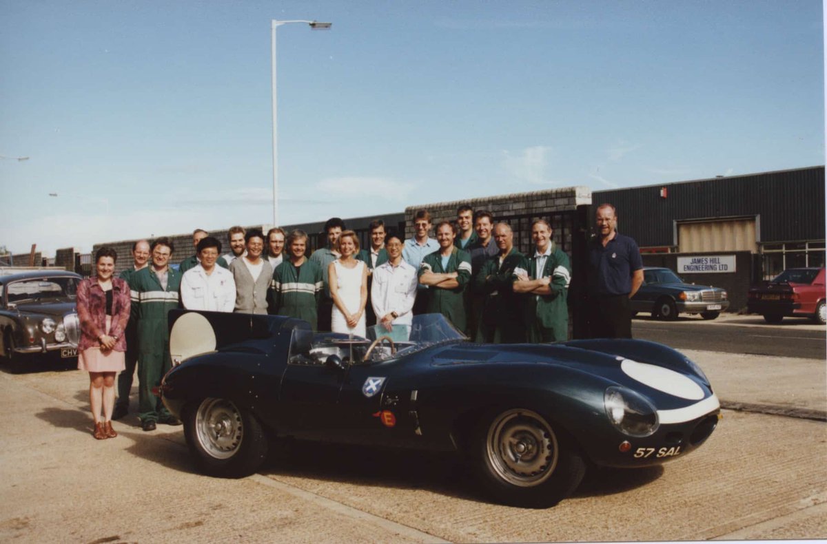 The original #LynxMotors team stand proudly behind a Lynx D-Type race car built and prepared for #EcurieEcosse during the seventies. lynxmotors.uk #dtype