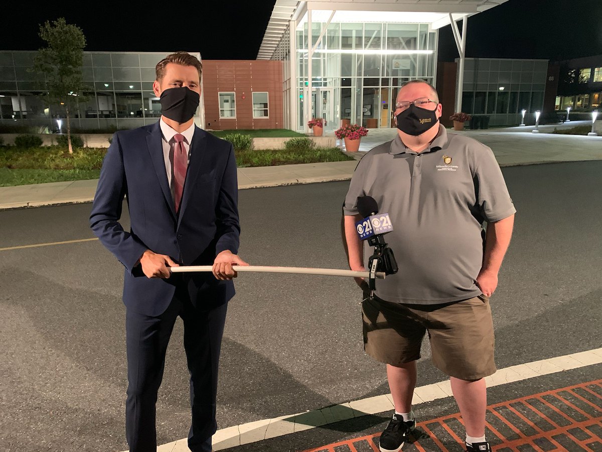 scottmhelfrich's tweet image. Spending time with @RyanEldredgeTV from @CBS21NEWS talking about @millersvilleu student move in week #highered