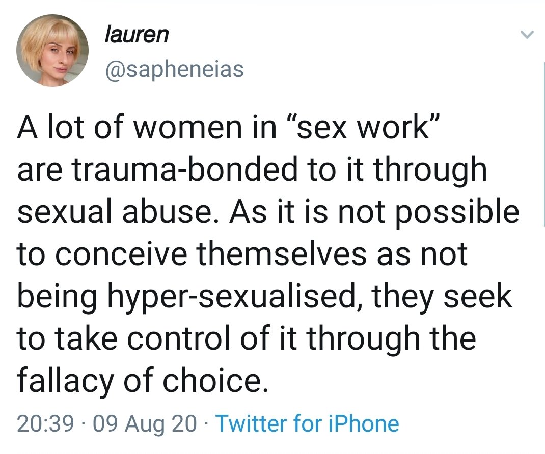 A thread of disgusting things radical feminists have said about sex workers