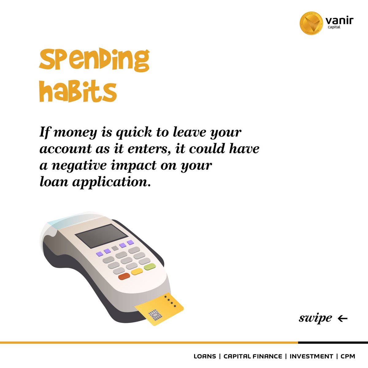 VanirCapital's tweet photo. Taking out a loan can be a significant financial decision. Here are four essential things to consider before you take out a loan.
.
.
#vanircapital #vanirloans #loans #loansinnigeria #lowinterestrates #nocollateralloans #quickloans #paydayloans #salaryearners
#getfintelligent https://t.co/WRb8jU5TPs