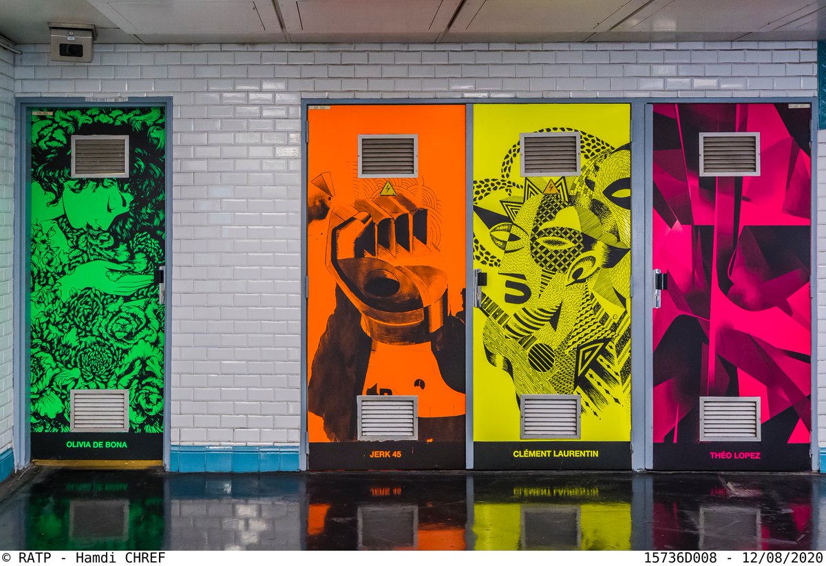 FluctuartP's tweet photo. La #RATP invite le collectif Le 9eme Concept à investir la station de métro Invalides dans le cadre de l'exposition Scratch Paper sur Fluctuart. https://t.co/3lS6dbZ87M