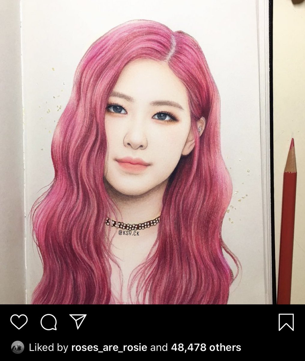  @BLACKPINK's Rosé invited a fan to their concert because she was amazed by her artworks[@/ksy.ck on IG]