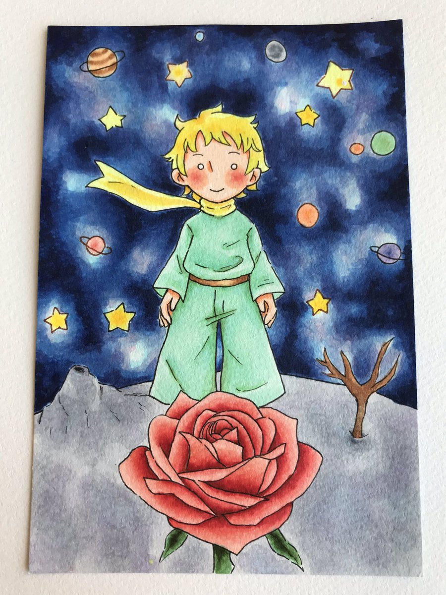 うたほろ در توییتر 星の王子さまを読んで衝動で 描いてしまった イラスト お絵かき コピック 星の王子さま