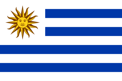 Uuguay. 9/10. Adopted in 1830, designed by Joaquín Suárez. The nine stripes represent the nine original departments of Uruguay. The Sun of May symbolises the May Revolution of 1810 and its roots go back to Inti, the Inca Sun God.