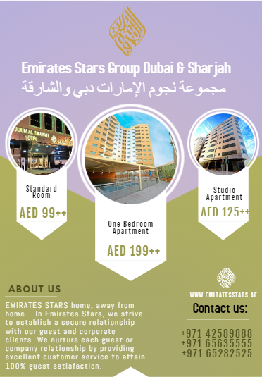 StarsEmirates's tweet photo. Looking for Safe and Perfect place to stay during this crisis and with all the season??? Look no more but Emirates Stars Hotel Apartments in Dubai & Sharjah!!!!!
#emiratesstars
#emiratesstarsgroup
#perfectplace https://t.co/VK2Y2i7J5o