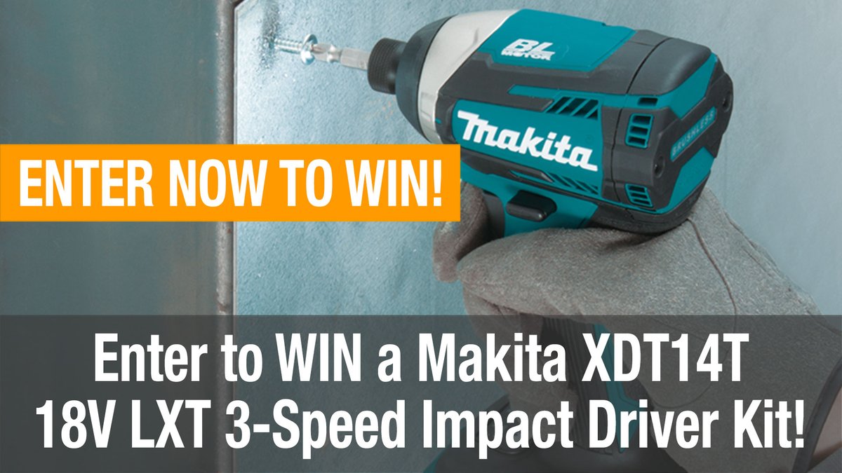 Enter to #win a <a href="/MakitaTools/">Makita Tools USA</a> XDT14T 18V LXT Brushless 3-Speed Impact Driver Kit  bit.ly/ptrgiveaway    Visit the link to earn extra entries! 

#giveaway #tools #powertools #makita #contractors
