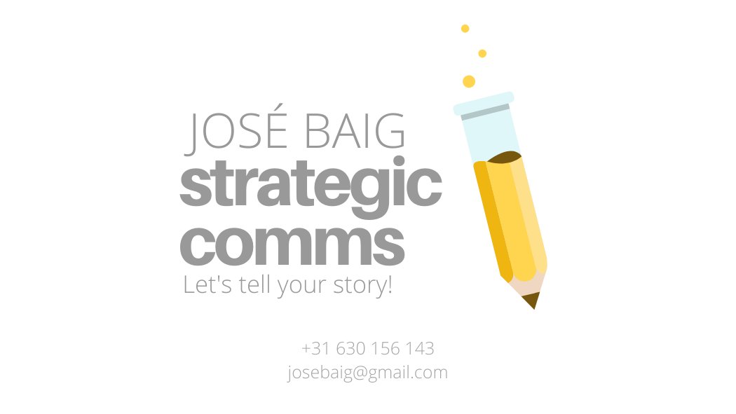 Dear network, I have established my own communications consultancy business. Communications strategies, campaigns, digital content, storytelling, and media relations are my strengths. Let's talk! 🙏 RT linkedin.com/company/jos%C3…
#strategiccomms #digitalcontent #communications