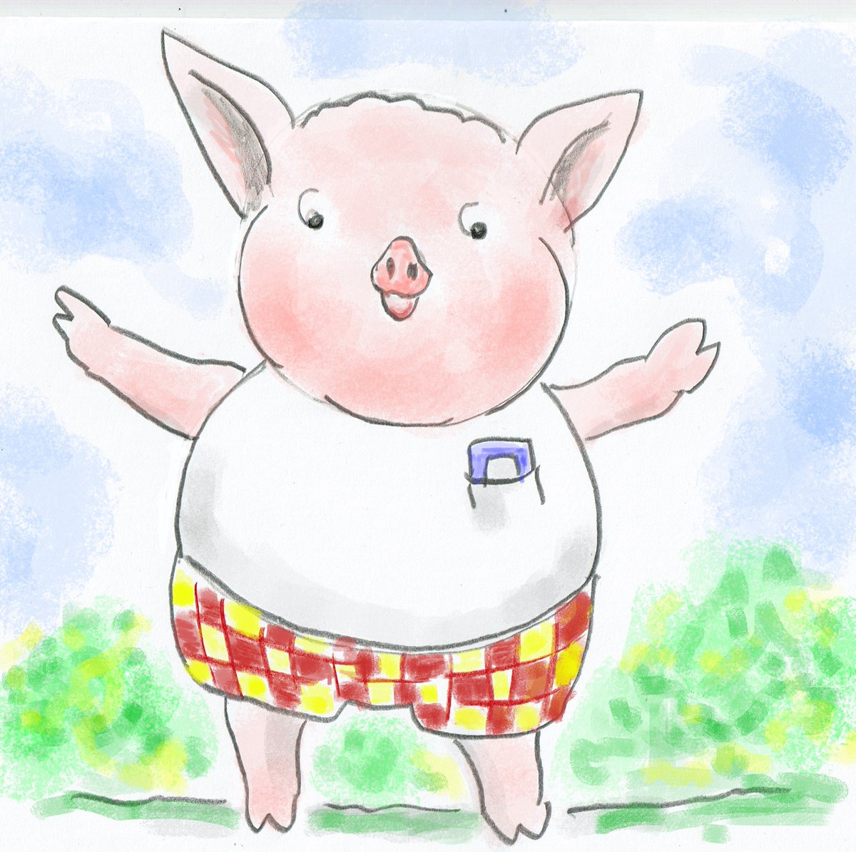 SteveWeatherill's tweet photo. And don't forget his little piggy pants! #3Pigs
#SteveweatherillBooks Draw the Smart Pig:
https://t.co/miOJ9zu1YB
Colour in with @Krita_Painting open source painting app. https://t.co/loqS4WhIQR