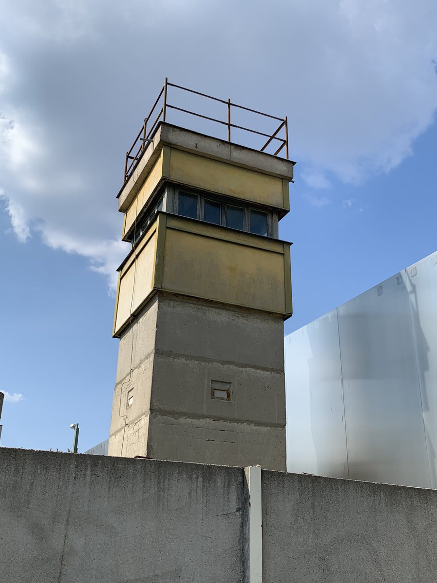 1. The best known: the tower at Bernauer Strasse, at the  #Berlin Wall Memorial. Built after 1975, it has been dismantled and rebuilt here in 2009 (the memorial is recent). This is not its original location.  #Watchtower not accessible to visit.