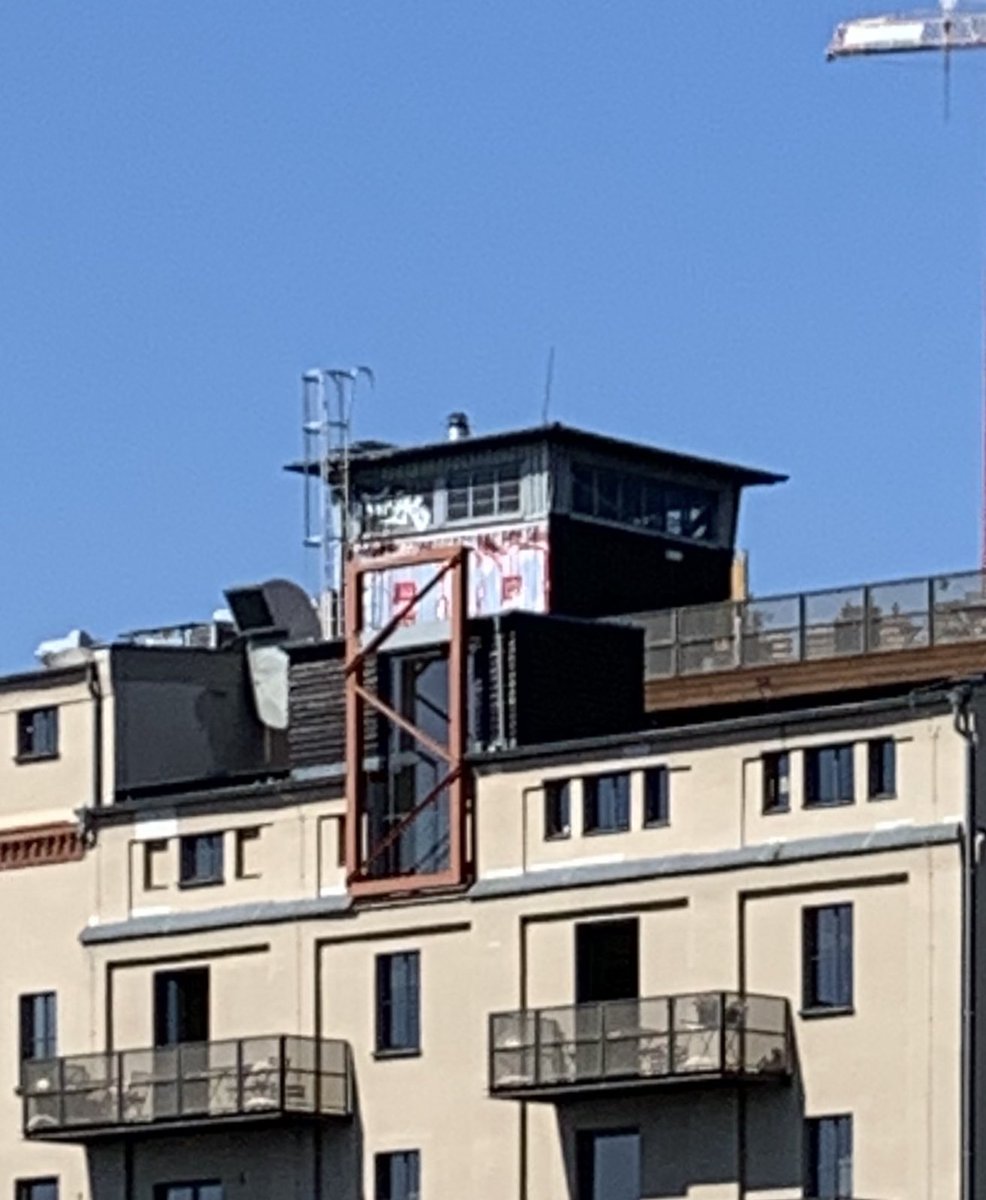 4. Tower at Mühlenstrasse. Built in 1961 on the top of a mill silo, along the Spree, close to Oberbaumbrücke. You can see it on the top of the building.  #Watchtower not accessible to visit.  #Berlin