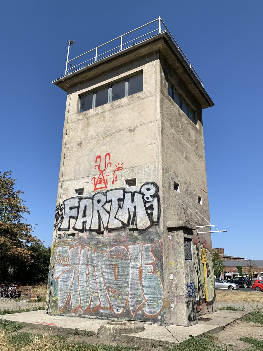 5. Tower at Schlesischer Busch. Built in the late 1970s when the border strip here has been expanded. Located Am Flutgraben, it is protected since 1992.  #Watchtower accessible to visit.  #Berlin