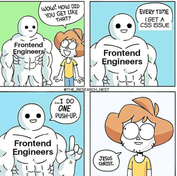 memes_developer's tweet image. Frontend developers 😂
#100DaysOfCode