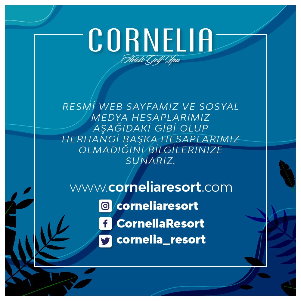 corneliahotels's tweet photo. Our official web site and social media accounts are as follows. Please note that there is no other official accounts of Cornelia https://t.co/8s7Ml1CwlY.Spa. https://t.co/gSTuz9JRDX
#corneliaresort #corneliadiamond #corneliadeluxe #FollowCornelia https://t.co/H28LG5yGRP
