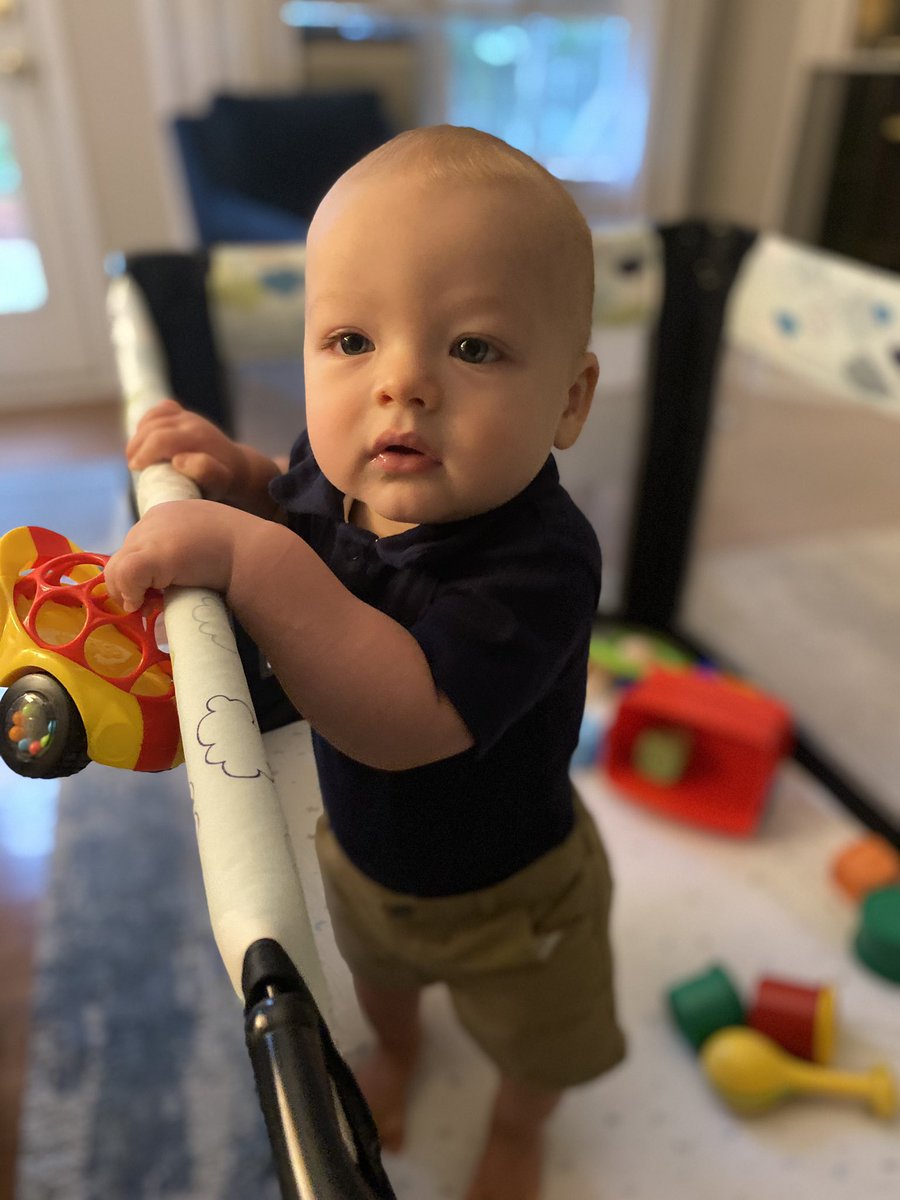 kellieo1013's tweet photo. When the baby is under the weather but you have your first live zoom with your class... you dress the baby in his school uniform and invite him as a special guest! #pleasebehave #pbisupinthishouse https://t.co/Cjq3AhwzJB