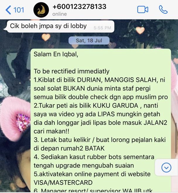 Kau tengok bukti yang customer siap dah whatsapp staff dia awal2. Ni yang staff rude nak mampus tu. Yg cakap jangan pakai kasut mahal tu. Kantoi tak buat kerja wei!