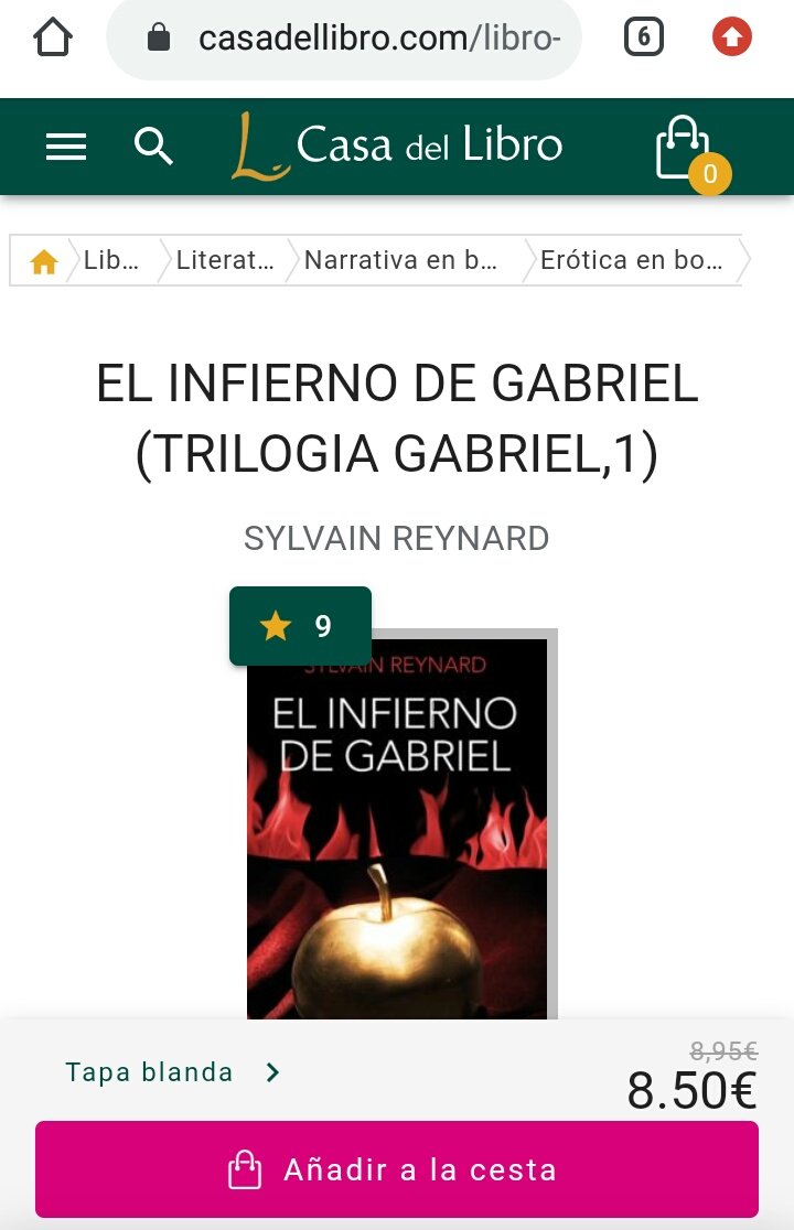 ¡#España! ¿Sabías que <a href="/casadellibro/">Casa del Libro</a> tiene disponibles ejemplares de tapa blanda de la saga de EL INFIERNO DE GABRIEL!
Visita su página, ordena tu copia y aprovecha el 5% descuento. La pasión arde nuevamente más fuerte que nunca ... 
<a href="/sylvainreynard/">Sylvain Reynard</a> <a href="/SRFansSpain/">SRFansSpain</a>
<a href="/Booket_Planeta/">Booket - Planeta</a>