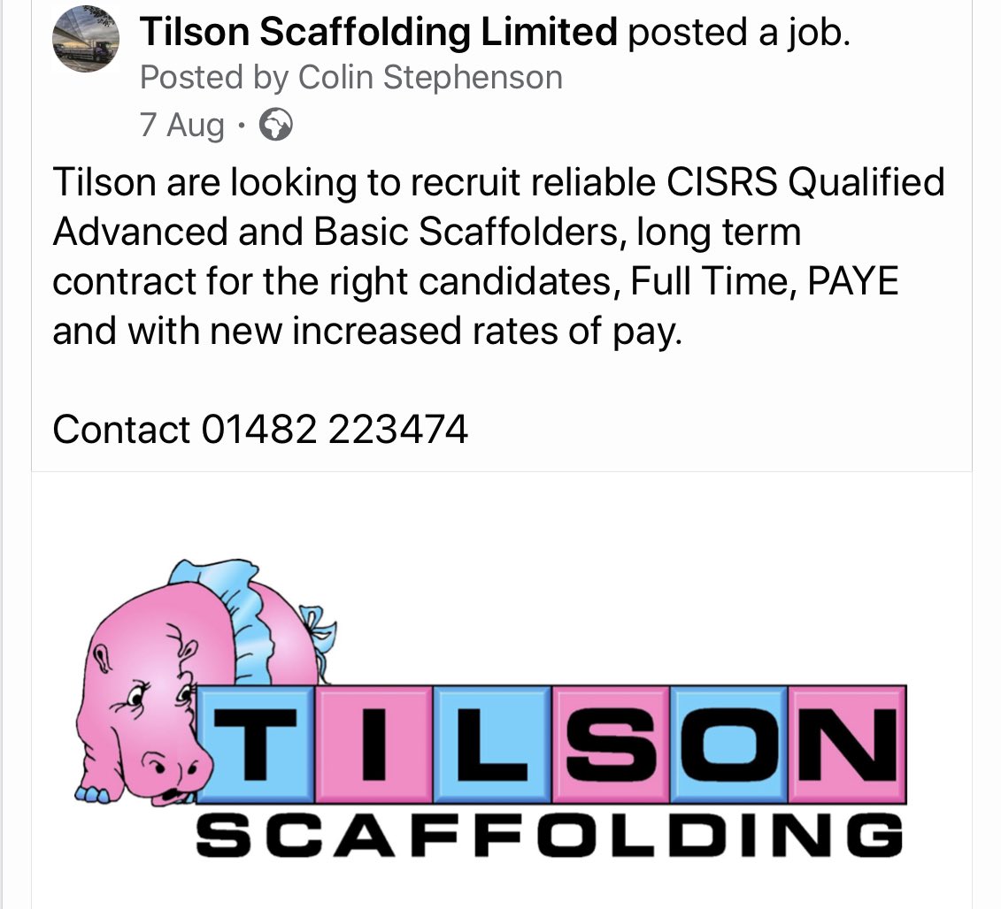 Qualified Scaffolders required.