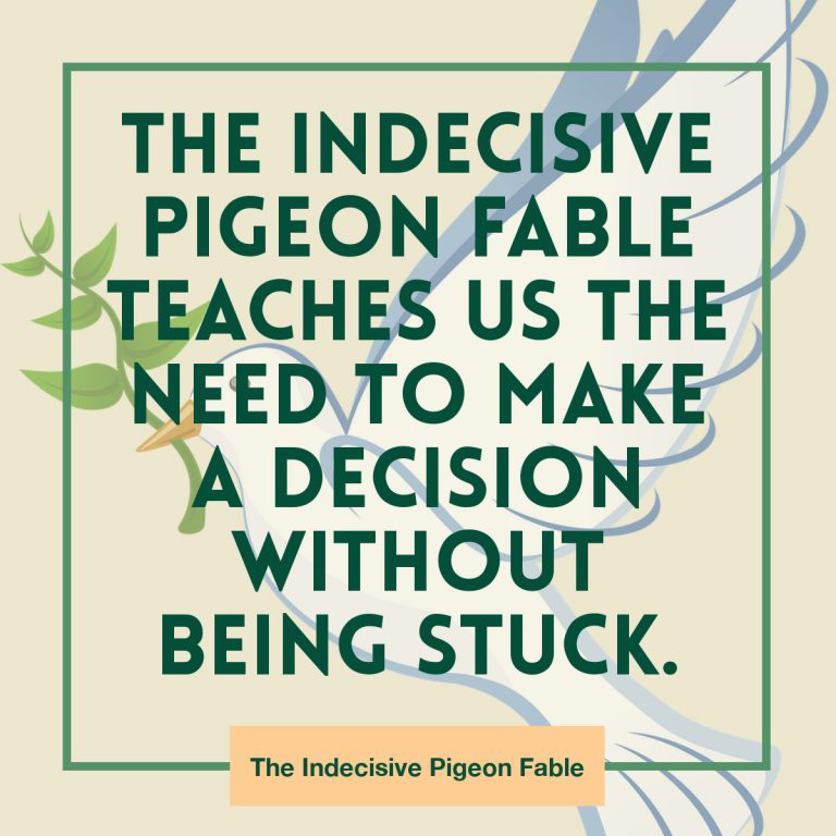 Inspiware1's tweet photo. The Indecisive Pigeon Fable stresses the need to be decisive and not equivocate. https://t.co/OaEan7zc8X #Indecision #Fable https://t.co/CvWbfx4gfS