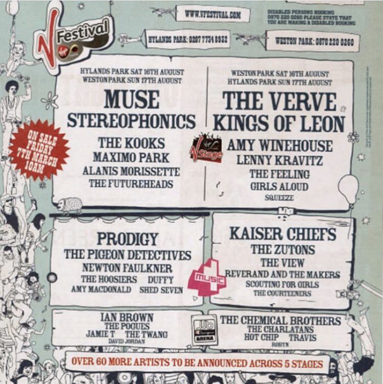 HandyNeil's tweet photo. 12 years ago - Tents up - cracking the first can open - CHEERS ๐ป #V2008 #LuckyMan @absoluteradio @richardashcroft @ianbrown @thecharlatans @the_twang @shedseven @thecourteeners @Reverend_Makers @KaiserChiefs @KingsOfLeon @stereophonics @maximopark @thekooksmusic @Alanis https://t.co/53Y25FfKkf
