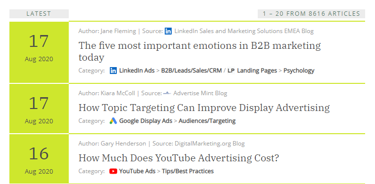 DigitalMarkBase's tweet photo. 18 fresh articles on #DigitalMarketingBase today -> now including 8,616 references of past 24 months -> https://t.co/4jZlPa7nW7 #PPC #Analytics https://t.co/MYOWlIHvVC