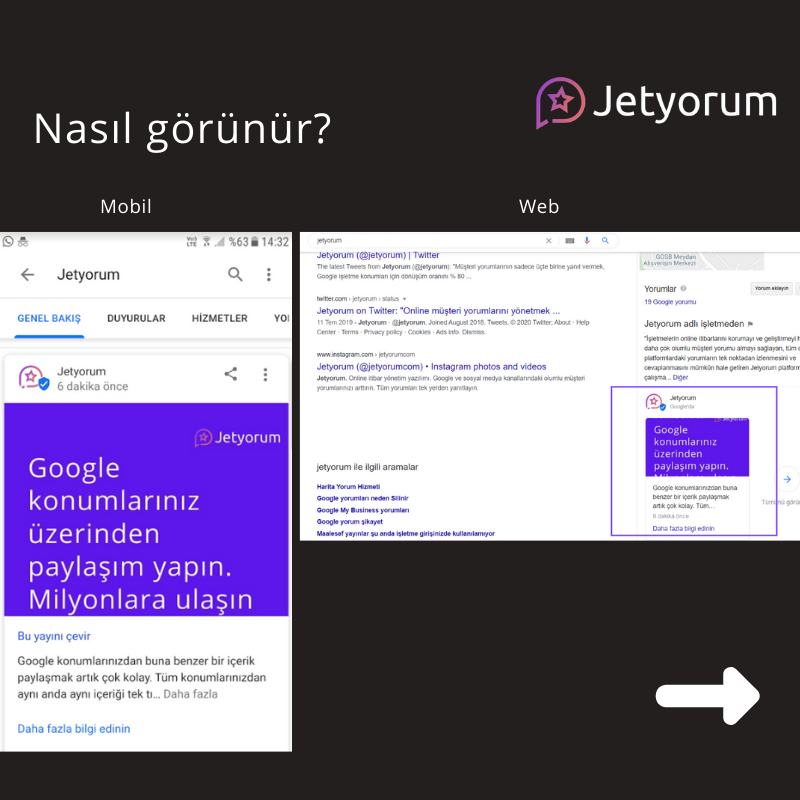 jetyorum's tweet photo. Google konumlarınızdan paylaşım yapmak şimdi çok kolay. Tüm konumlarınızdan aynı anda aynı içeriği paylaşarak milyonlarca kullanıcıya ulaşın. 🙌

#google #konum #lokasyon #dijital https://t.co/4xXUgWKozh