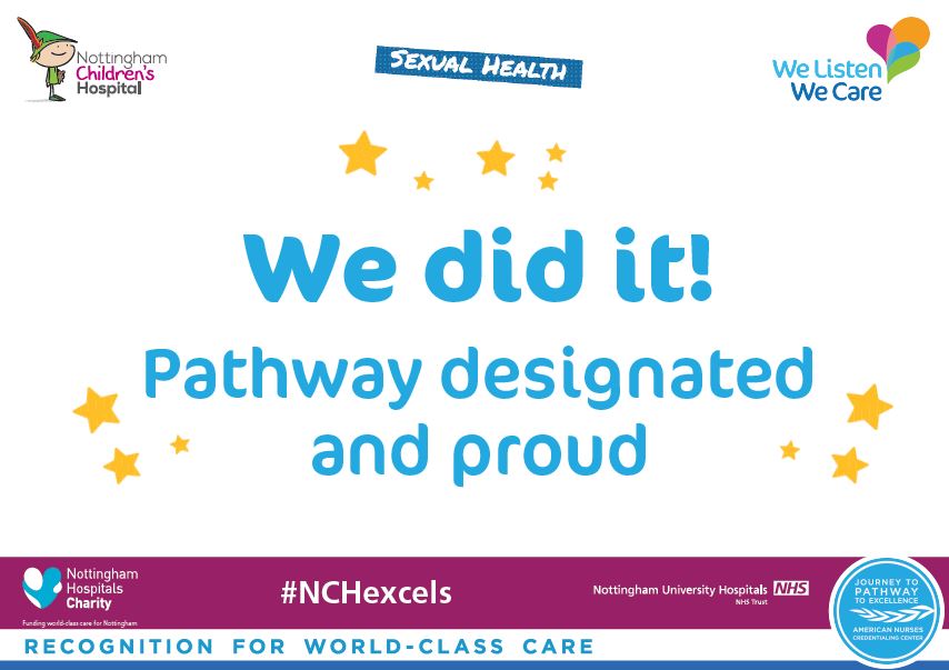 📣 BREAKING NEWS📣 Nottingham Children's Hospital and Nottingham Sexual Health Service have achieved ANCC Pathway to Excellence accreditation. 

This means that NCH is the first children's hospital in Europe to achieve the international accreditation 🎉 <a href="/pathway_team/">Pathway to Excellence®</a>