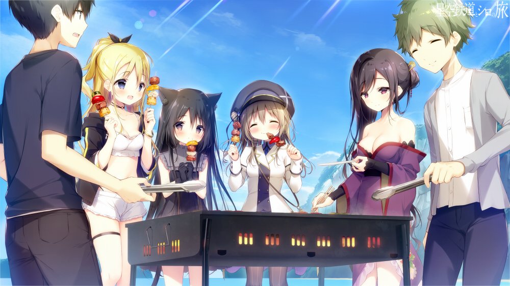 星空鉄道とシロの旅』新サンプルCGを公開中です！ 海辺でみんなで