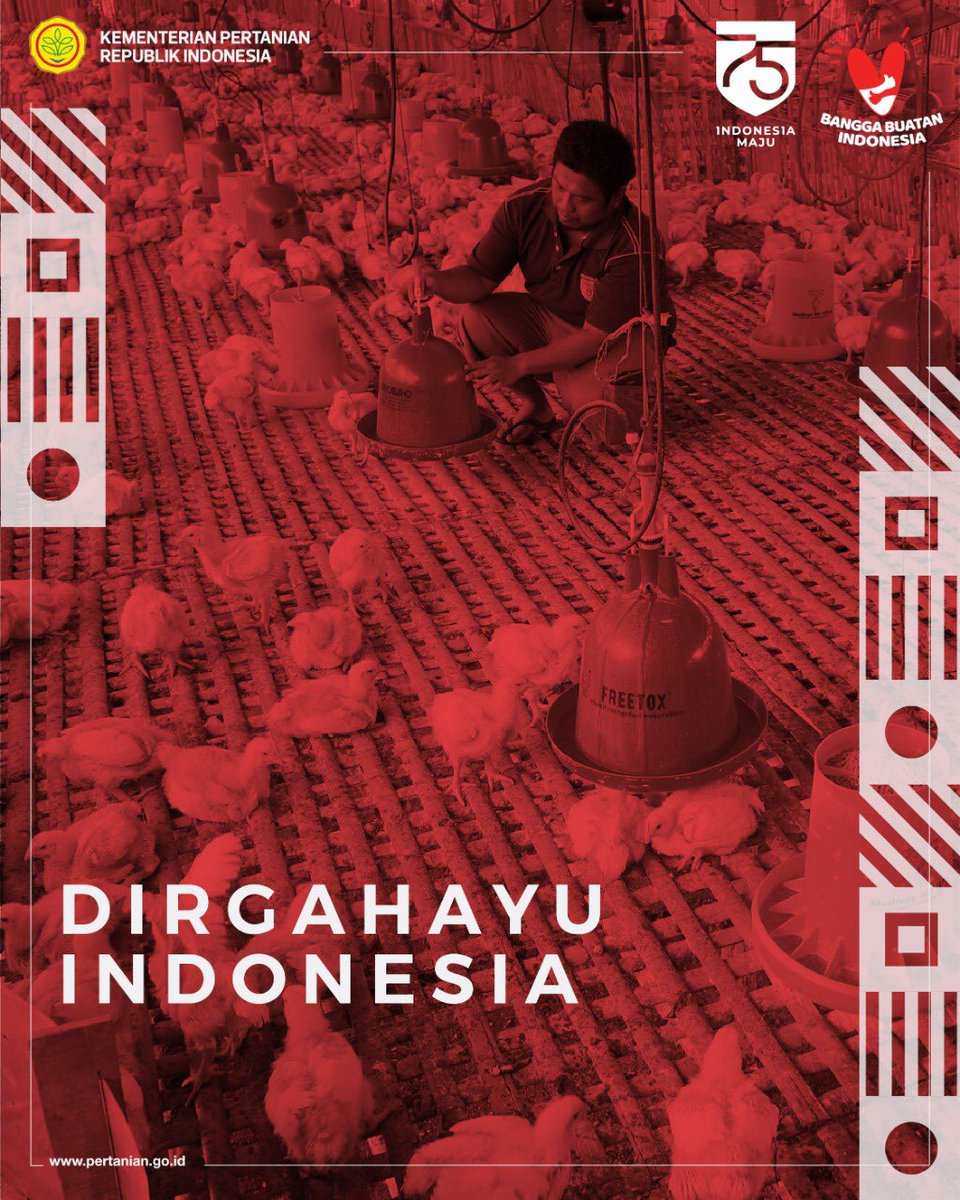 kementan's tweet photo. Layaknya segenap golongan yang setia dan berjuang bagi kemerdekaan Indonesia, apresiasi tertinggi patut kita berikan bagi insan pertanian yang telah berjuang demi ketahanan pangan nasional. 

#PertanianIndonesiaMaju
#PanganUntukNegeri
#MerdekaPangan
#RI75
#DirgahayuIndonesia https://t.co/62ye1IW0sL